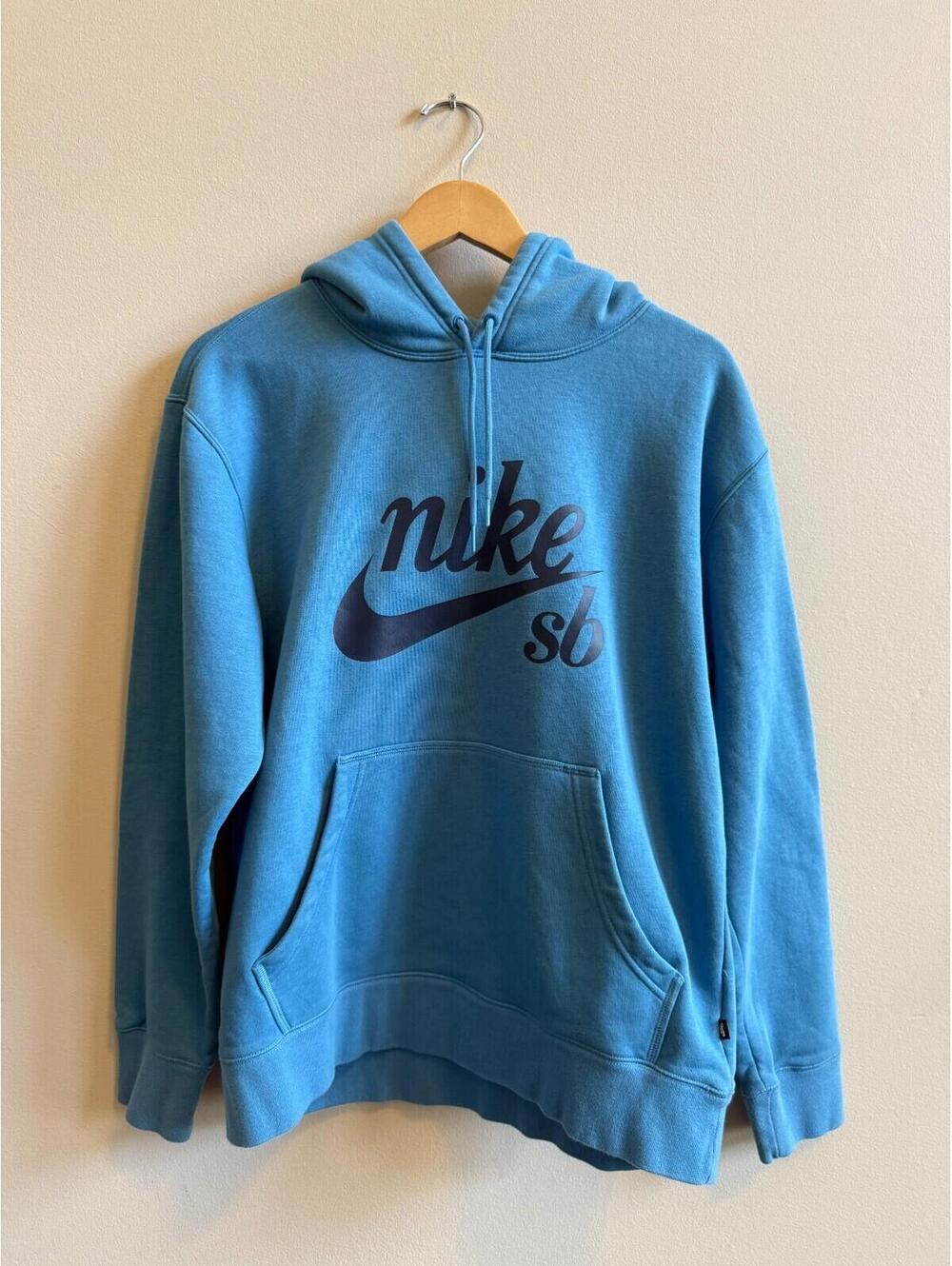 Nike SB Script Swoosh Logo Skateboarding Sweatshirt Pullover Hoodie Size Small